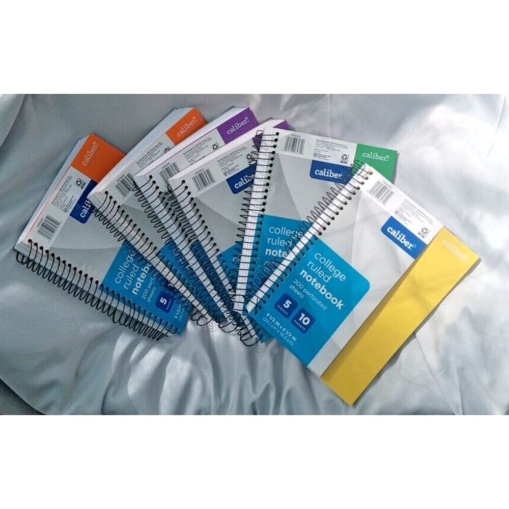 3 PACK College Ruled Notebook 5 Subject 10 Pockets 200 Sheets 9 1/2" x 6…